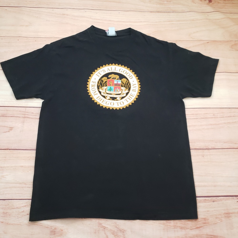 Cali By True Shirt Mens Large Black Red California GraphicDiego To The‎ Bay
